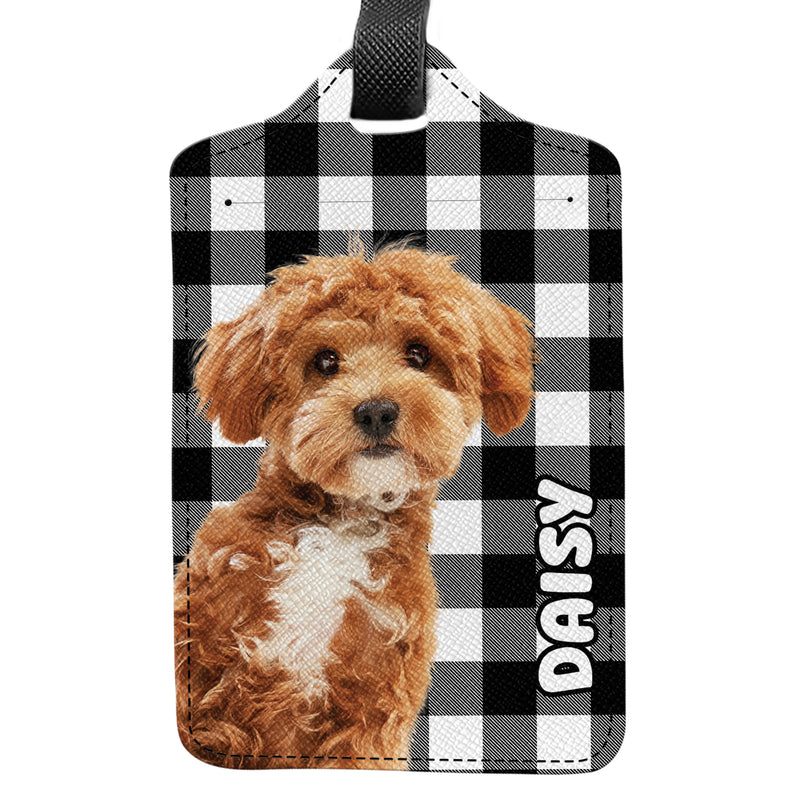 Custom Photo Dog Cat Luggage Tag - Personalized Gift for Dog/Cat Lovers, Pet Lovers, Dog Mom, Cat Mom, Dog Dad, Cat Dad