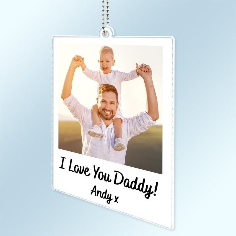 Custom Photo Couple Drive Safe - Personalized Acrylic Car Hanger - Gift For Her/Him, Husband/Wife, Couple, Anniversary, Valentine, Engagement