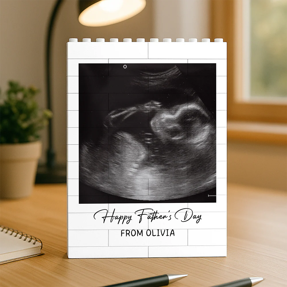 Custom Photo Happy Father's Day - Personalized Building Brick Blocks - Father's Day Gifts for Dad, Daddy