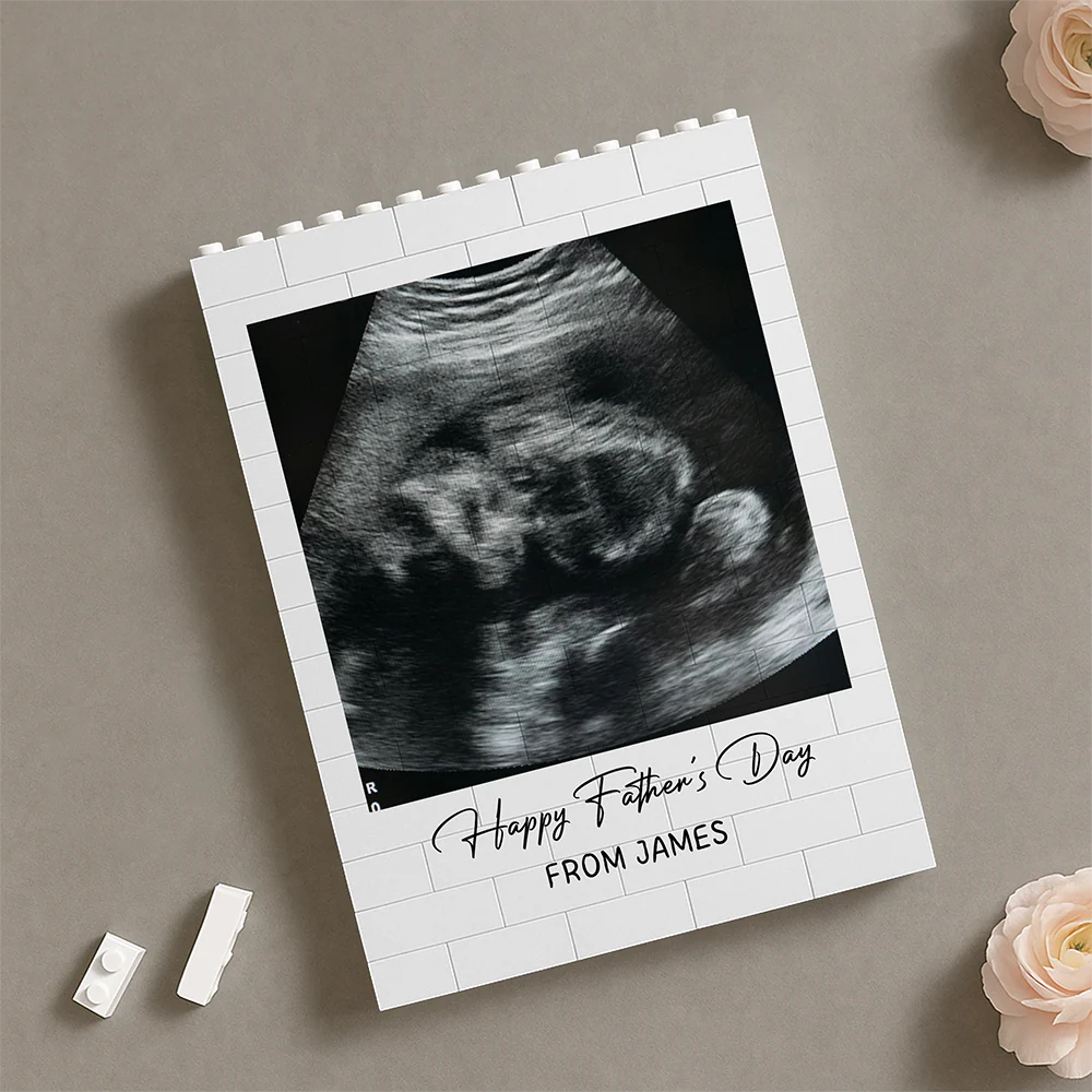 Custom Photo Happy Father's Day - Personalized Building Brick Blocks - Father's Day Gifts for Dad, Daddy