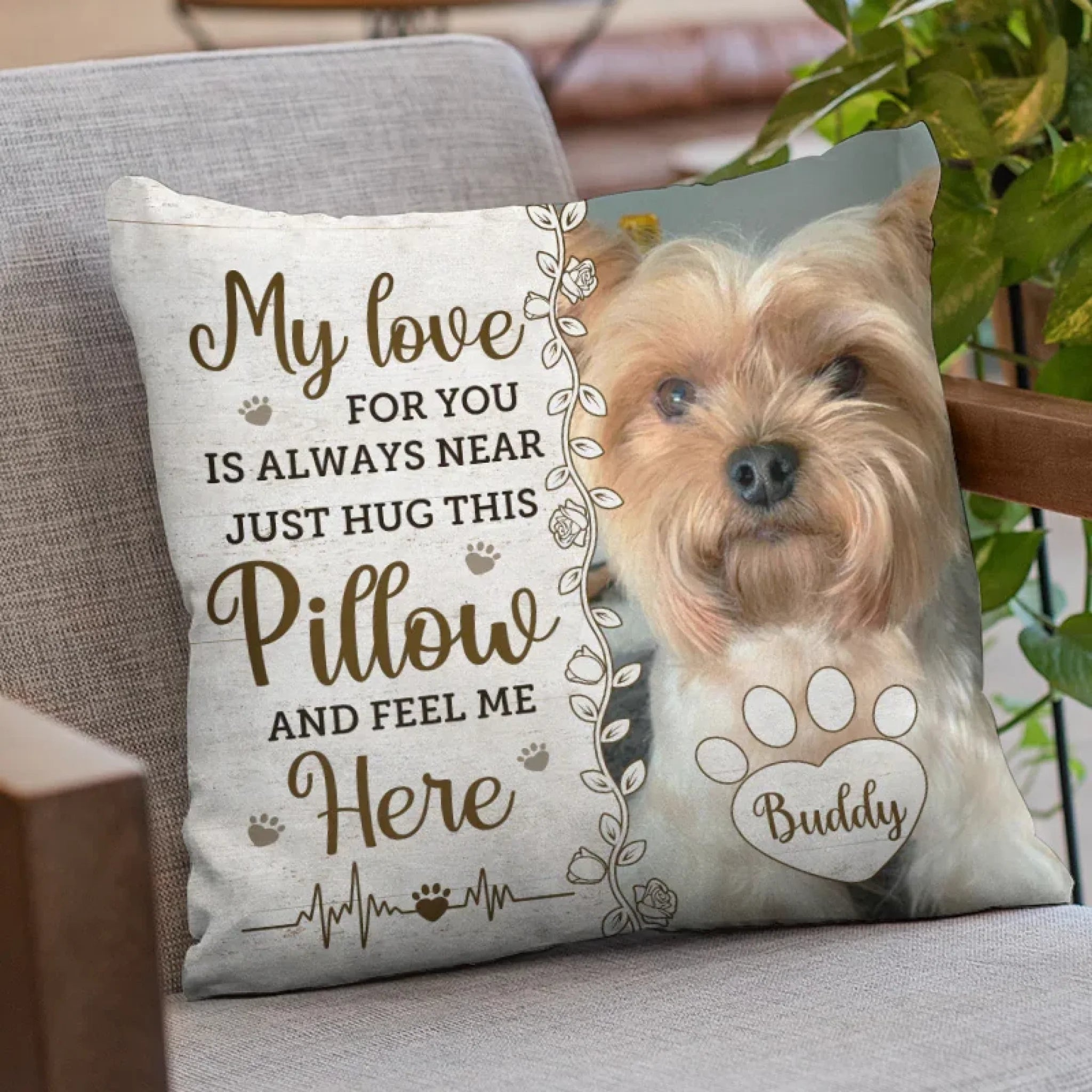 Custom Photo When You Miss Me Pet Memorial - Personalized Custom Pillow - Sympathy Gift For Pet Owners, Pet Lovers 3