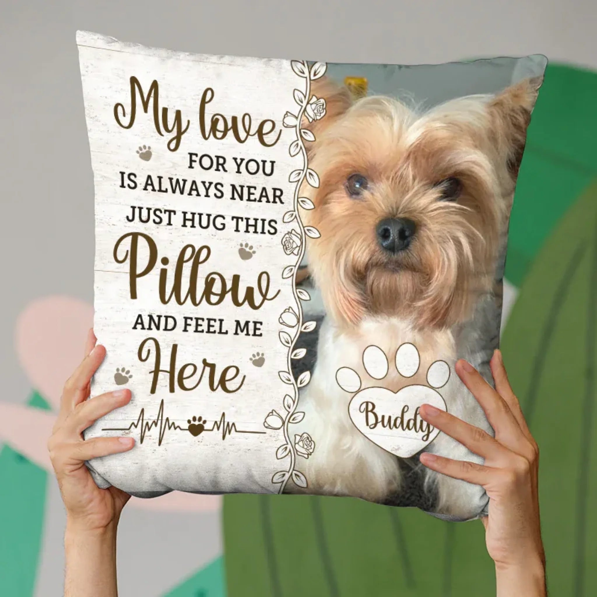 Custom Photo When You Miss Me Pet Memorial - Personalized Custom Pillow - Sympathy Gift For Pet Owners, Pet Lovers 4