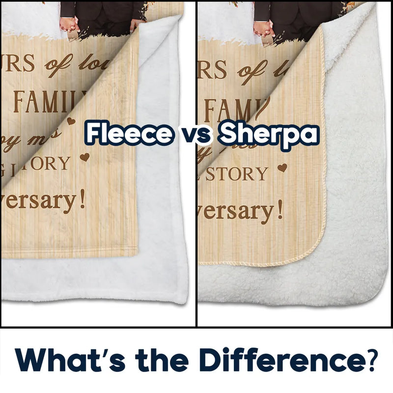 Custom Photo Wedding Anniversary Couple - Personalized Custom Blanket - Gifr For Him/Her, Husband/Wife, Anniversary