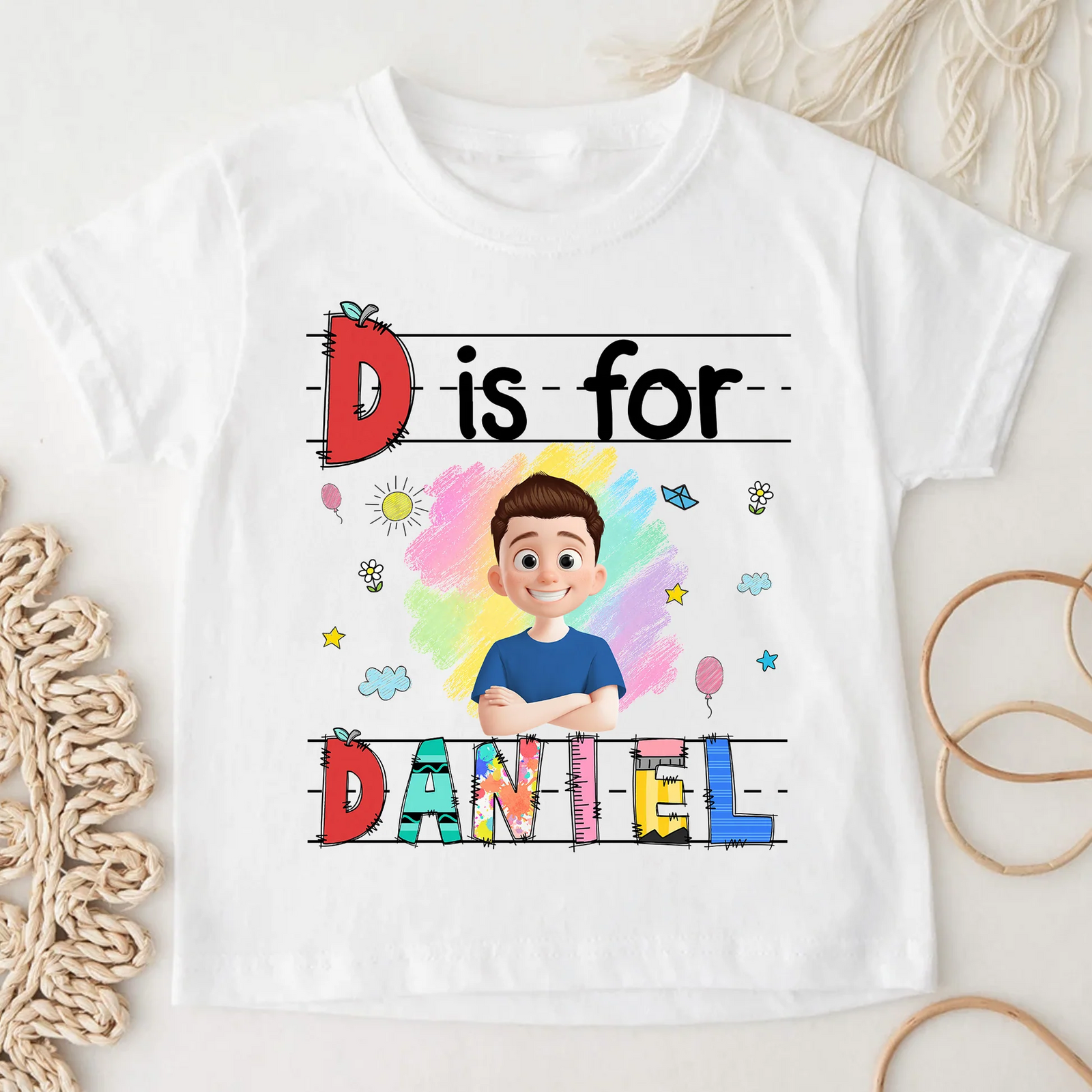 Custom Kids Name Back To School - Custom Kid Shirt for Back To School | Personalized Gift for Student, Son, Daughter | Kindergarten, Pre-K, Preschool
