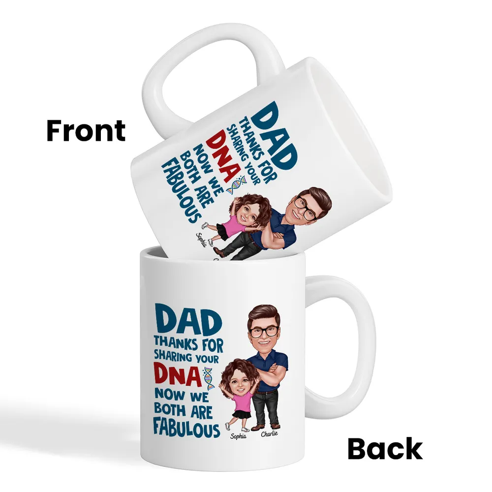 Personalized Dad Thanks For Sharing Your DNA mug, alternate view 6