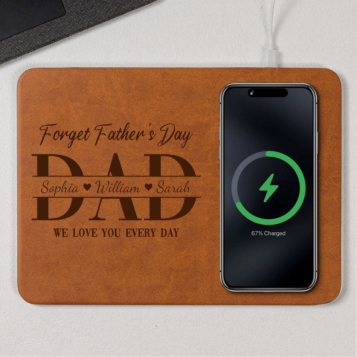 Dad We Love You Everyday - Personalized Charging Pad - Father's Day Gift for Dad, Daddy, Papa, Grandpa