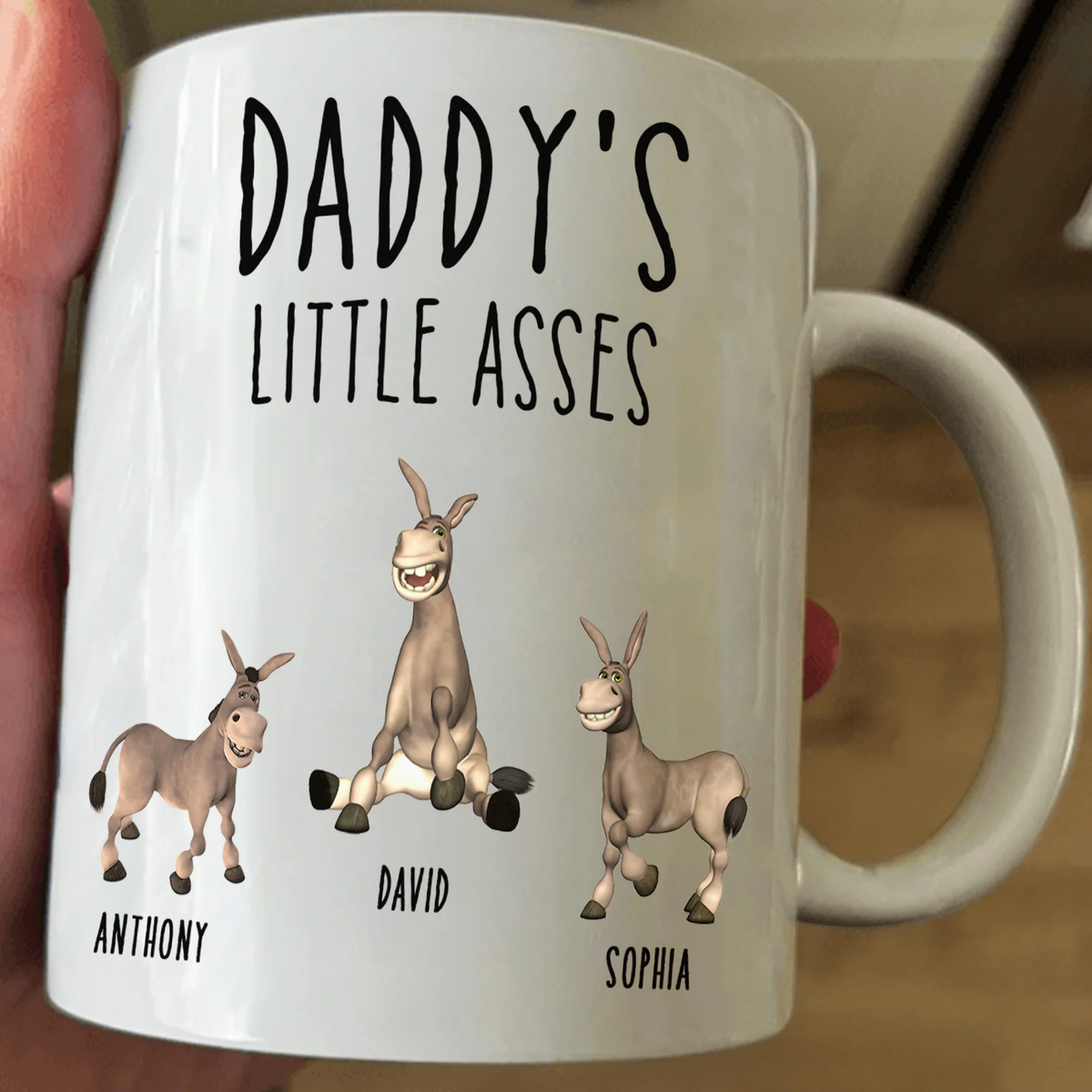 Daddy's Little Asses - Personalized Custom Mug - Father's Day Gift For Dad, Daddy, Papa