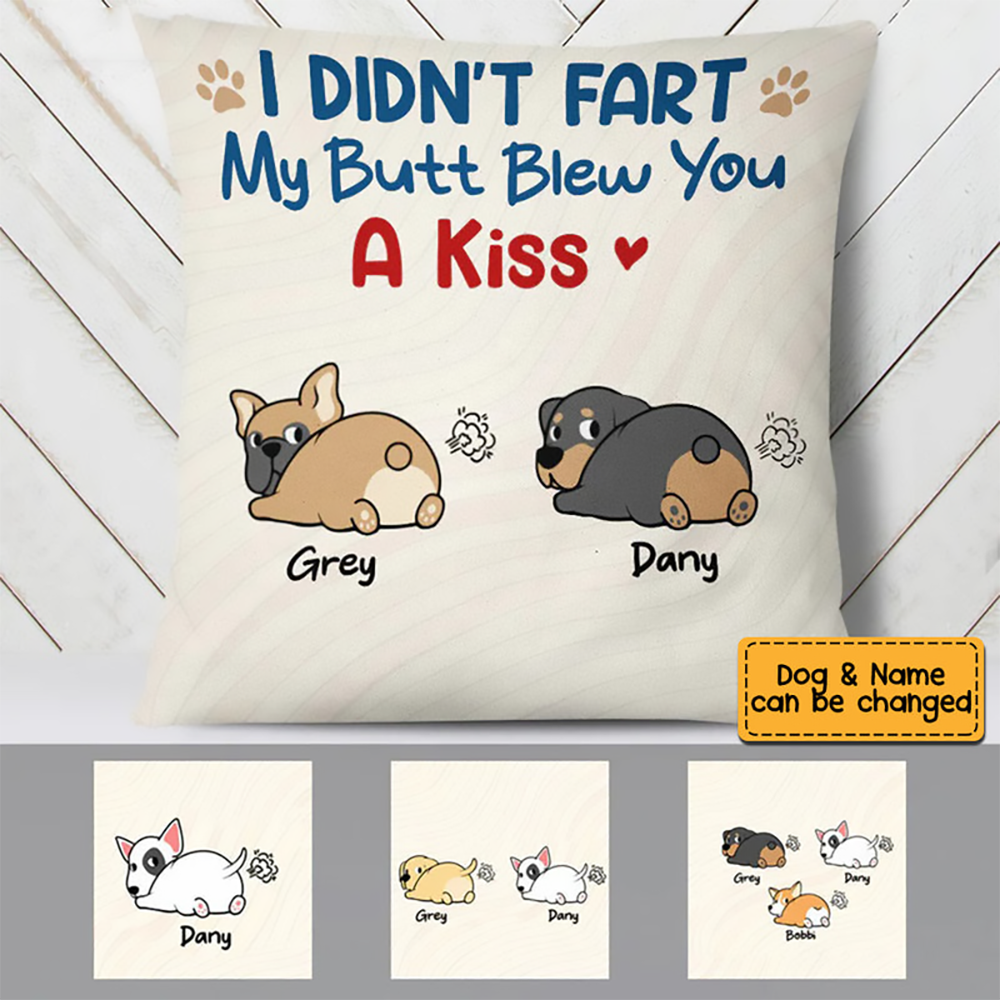 Personalized My Butt Blew You A Kiss pillow, alternate view 2