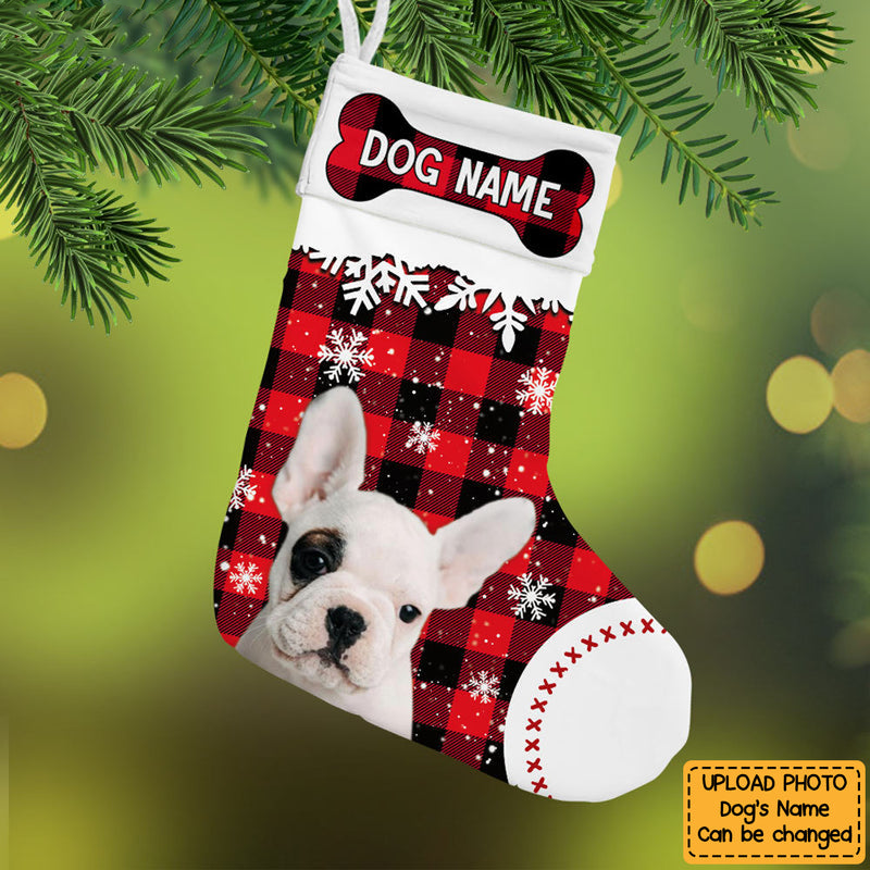 Custom Photo Dog Christmas Stocking - Personalized Custom Christmas Stocking - Gift For Dog Lovers, Pet Lovers