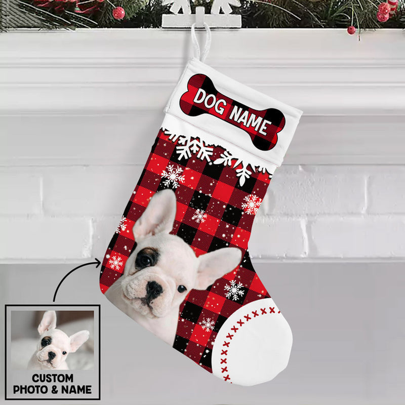 Custom Photo Dog Christmas Stocking - Personalized Custom Christmas Stocking - Gift For Dog Lovers, Pet Lovers 3