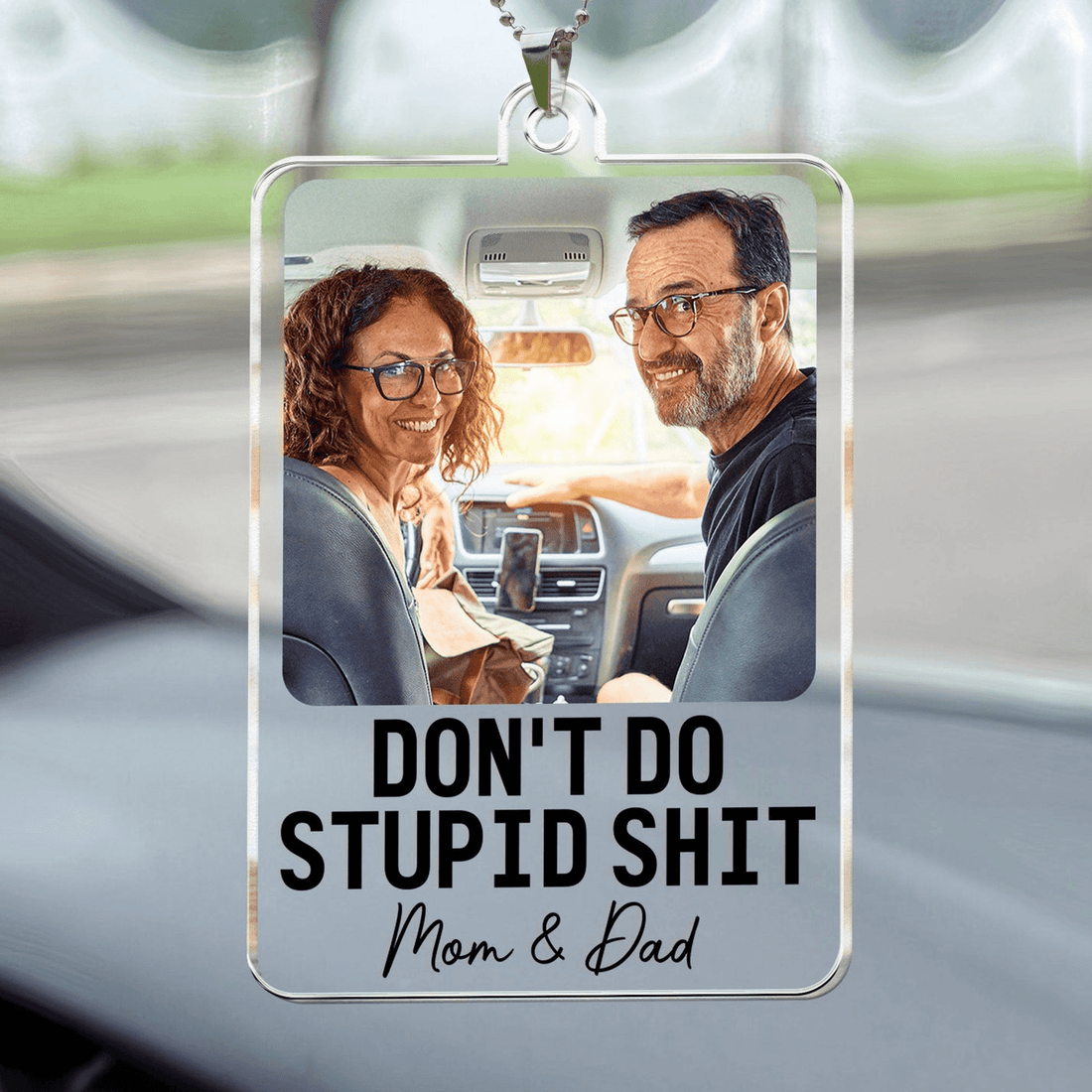 Personalized Don't Do Stupid Shit car hanger, alternate view 5