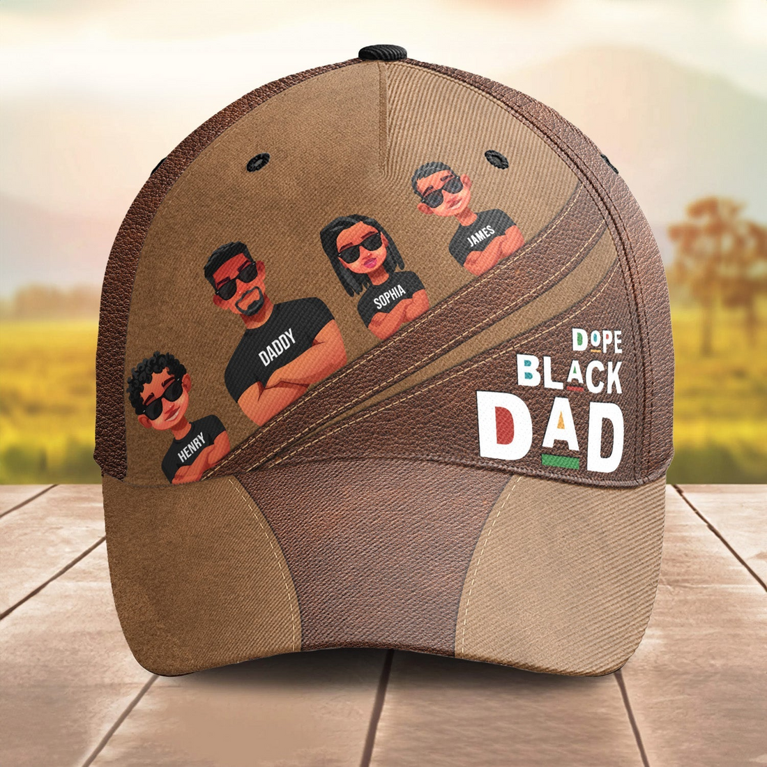 Personalized Dope Black Dad cap, alternate view 2