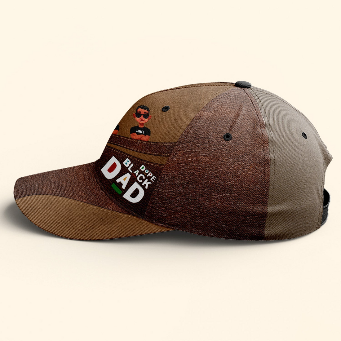 Personalized Dope Black Dad cap, alternate view 4
