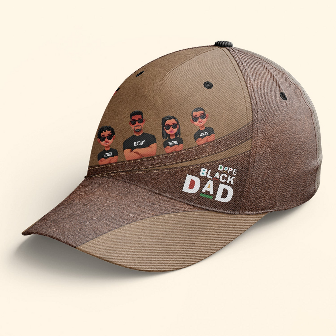 Personalized Dope Black Dad cap, alternate view 3