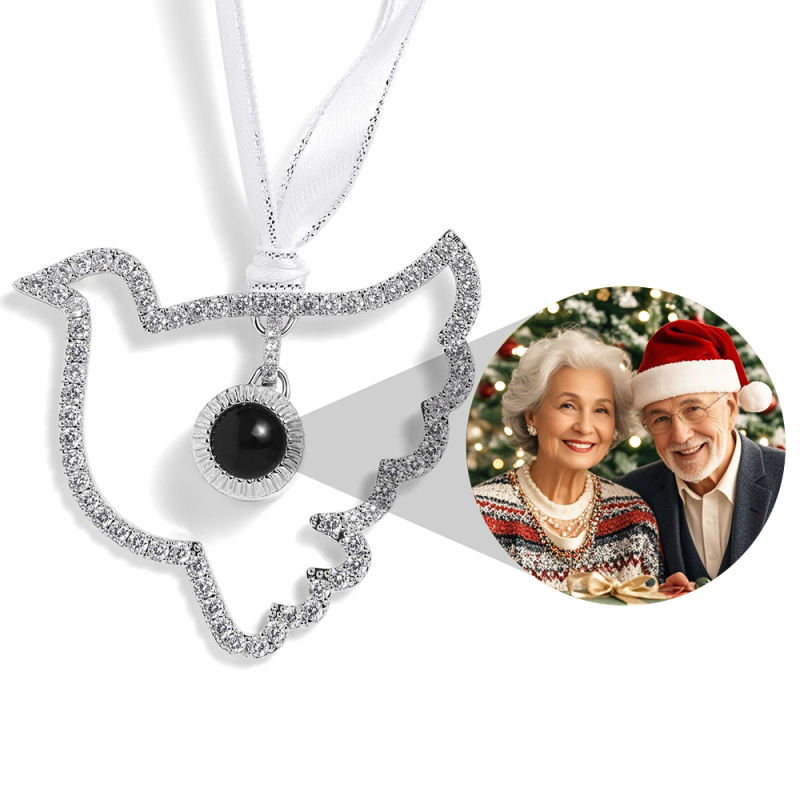 Custom Photo Dove Projection Ornament - Personalized Christmas Decoration Gifts