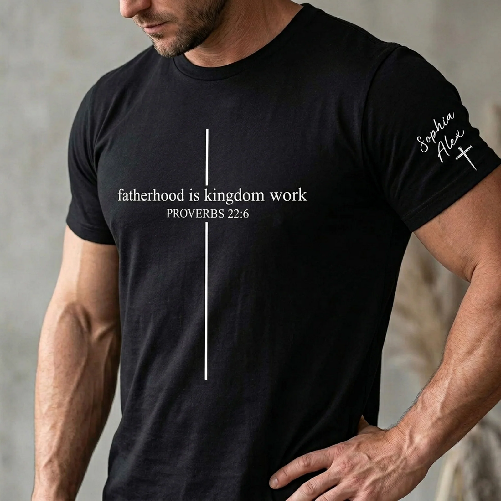 Fatherhood Is Kingdom Work - Personalized Custom T Shirt - Father's Day Gifts For Dad, Daddy, Papa