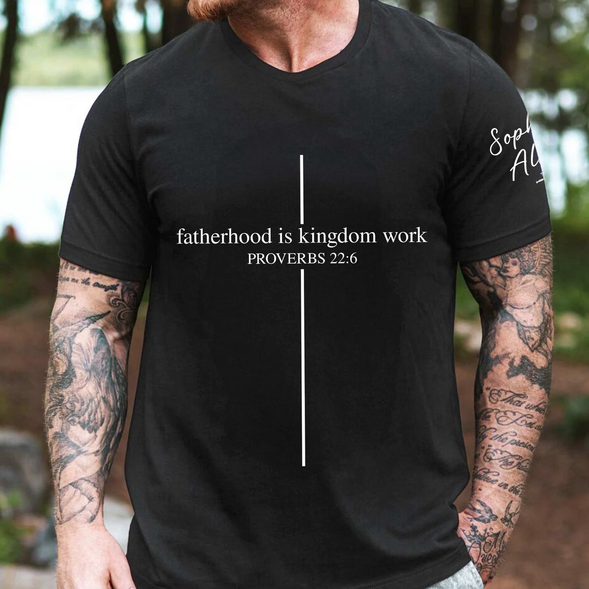Fatherhood Is Kingdom Work - Personalized Custom T Shirt - Father's Day Gifts For Dad, Daddy, Papa