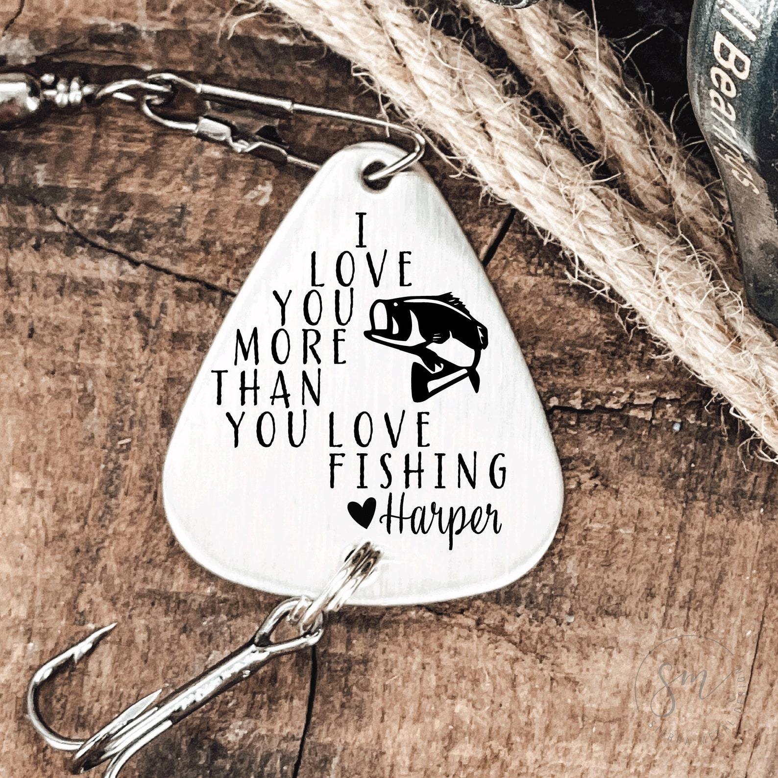 I Love You More Than You Love Fishing Personalized Fishing Lure Anniversary Gift For Him, Husband From Wife