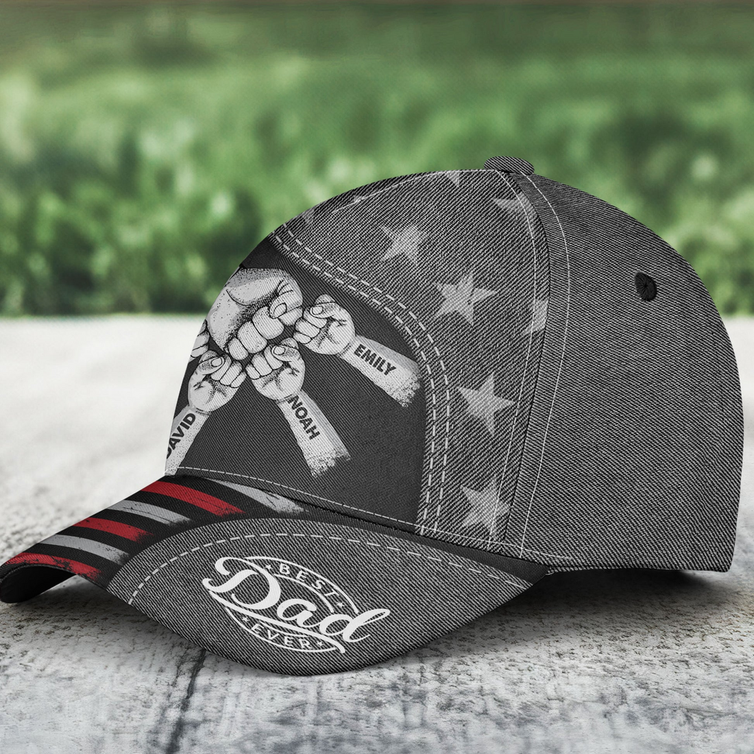 Personalized Fist Bump Daddy Grandpa cap, alternate view 5