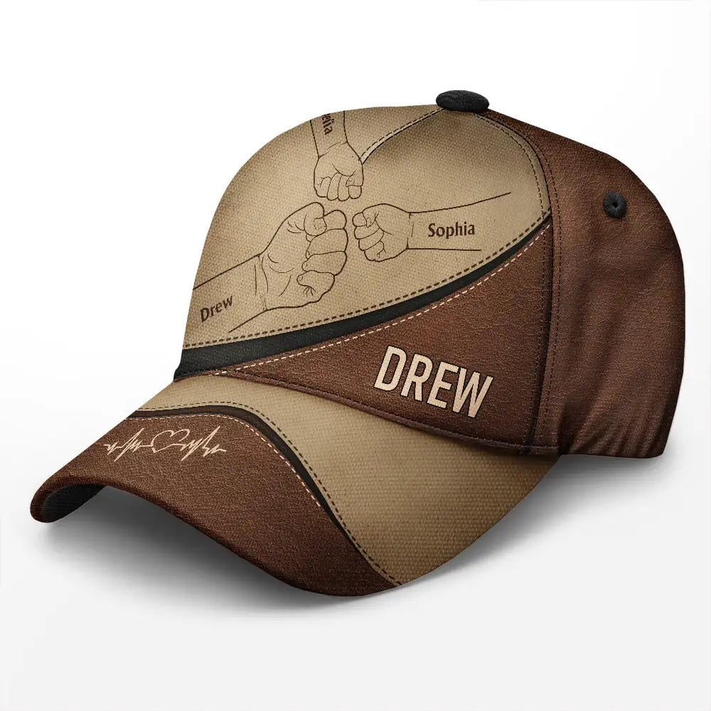 Fist Bump, Best Friends For Life - Personalized Classic Cap - Gift For Dad, Grandpa, Husband
