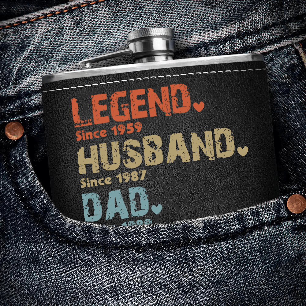 Personalized The Amazing Journey Of A Man hip flask, alternate view 2