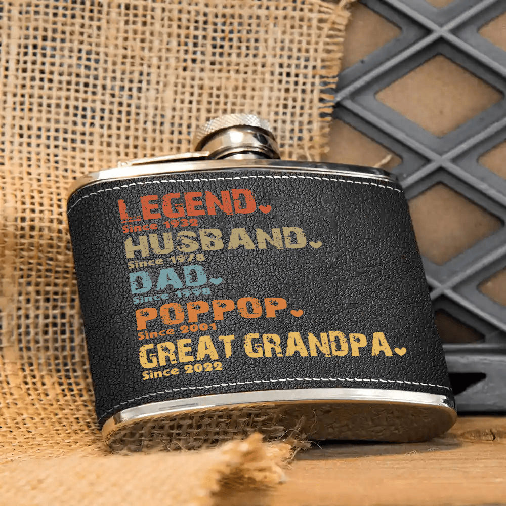 Personalized The Amazing Journey Of A Man hip flask, alternate view 5
