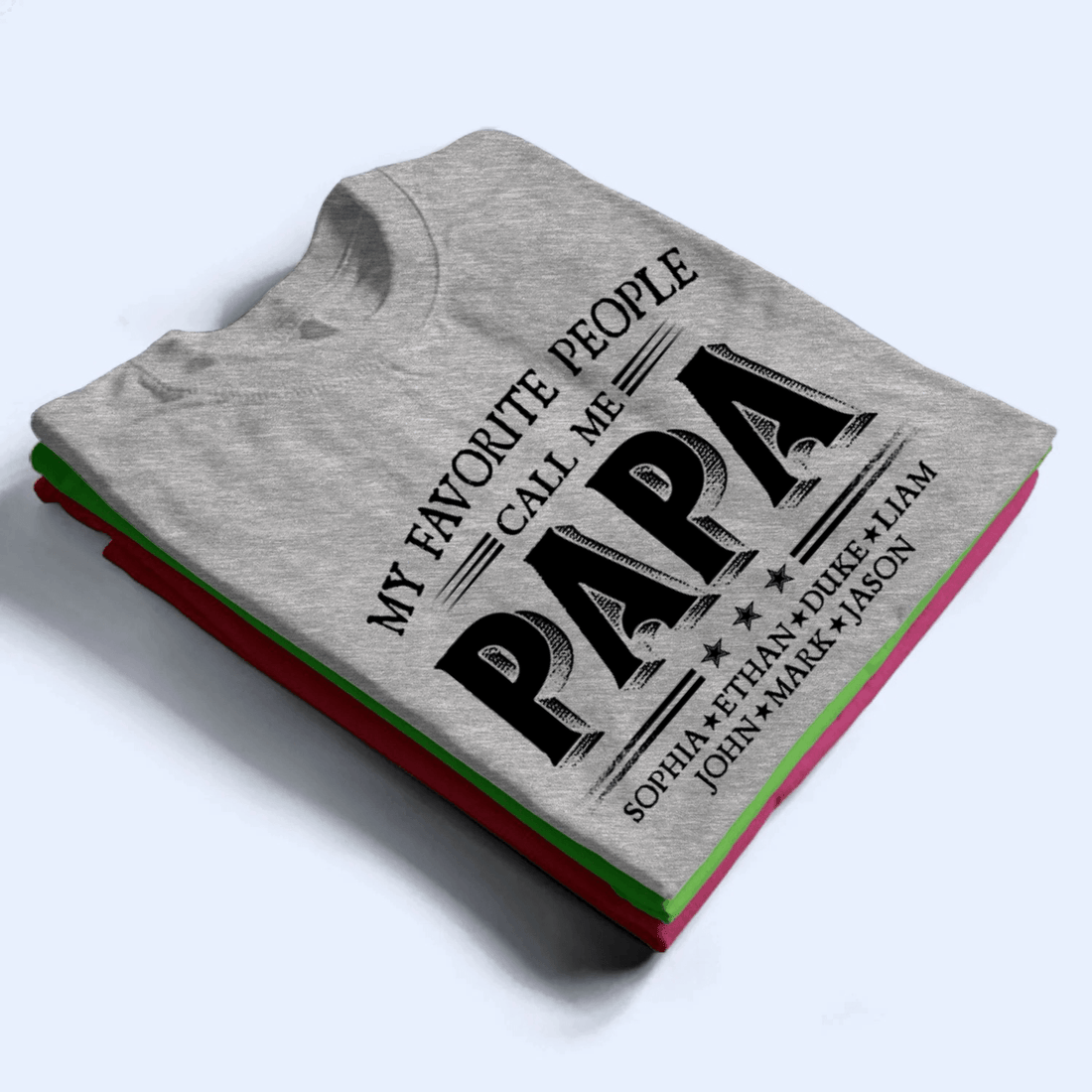 Custom Kids Names My Favorite People Call Me Grandpa t-shirt, alternate view 7