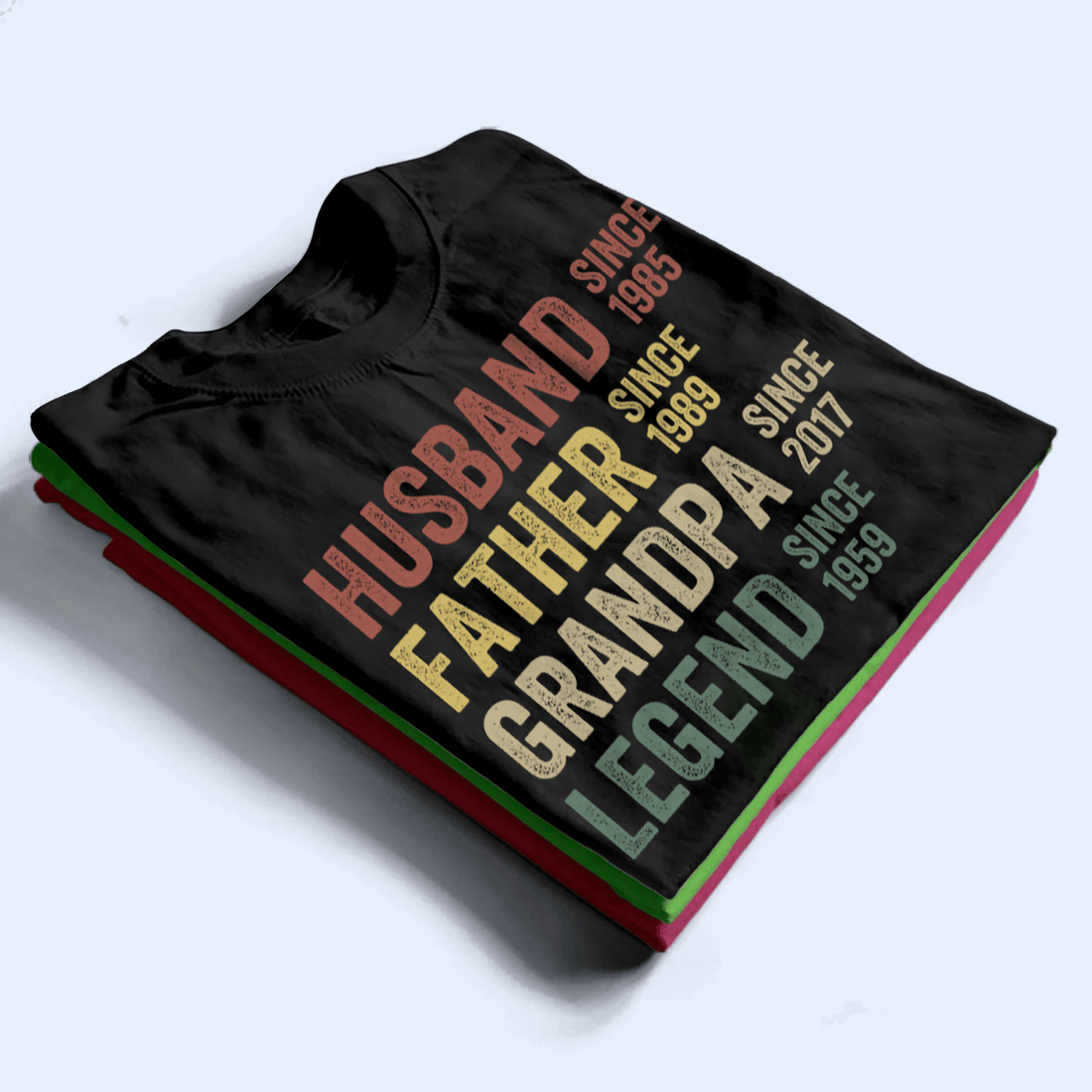 Personalized Husband, Father, Grandpa, Legend: The Journey of a Lifetime t-shirt, alternate view 6