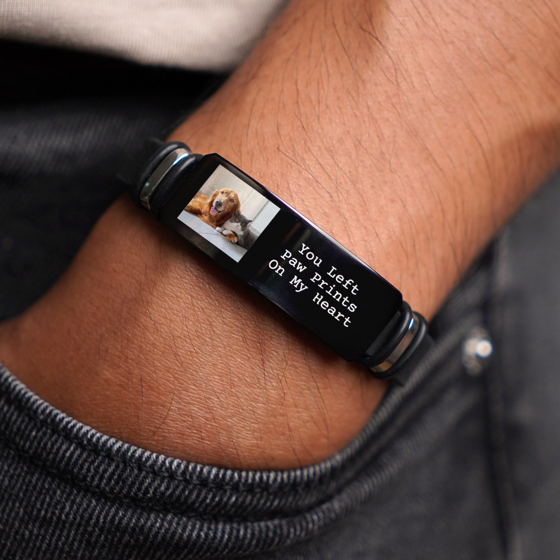 Custom Photo Forever In My Heart personalized bracelet, alternate view 2