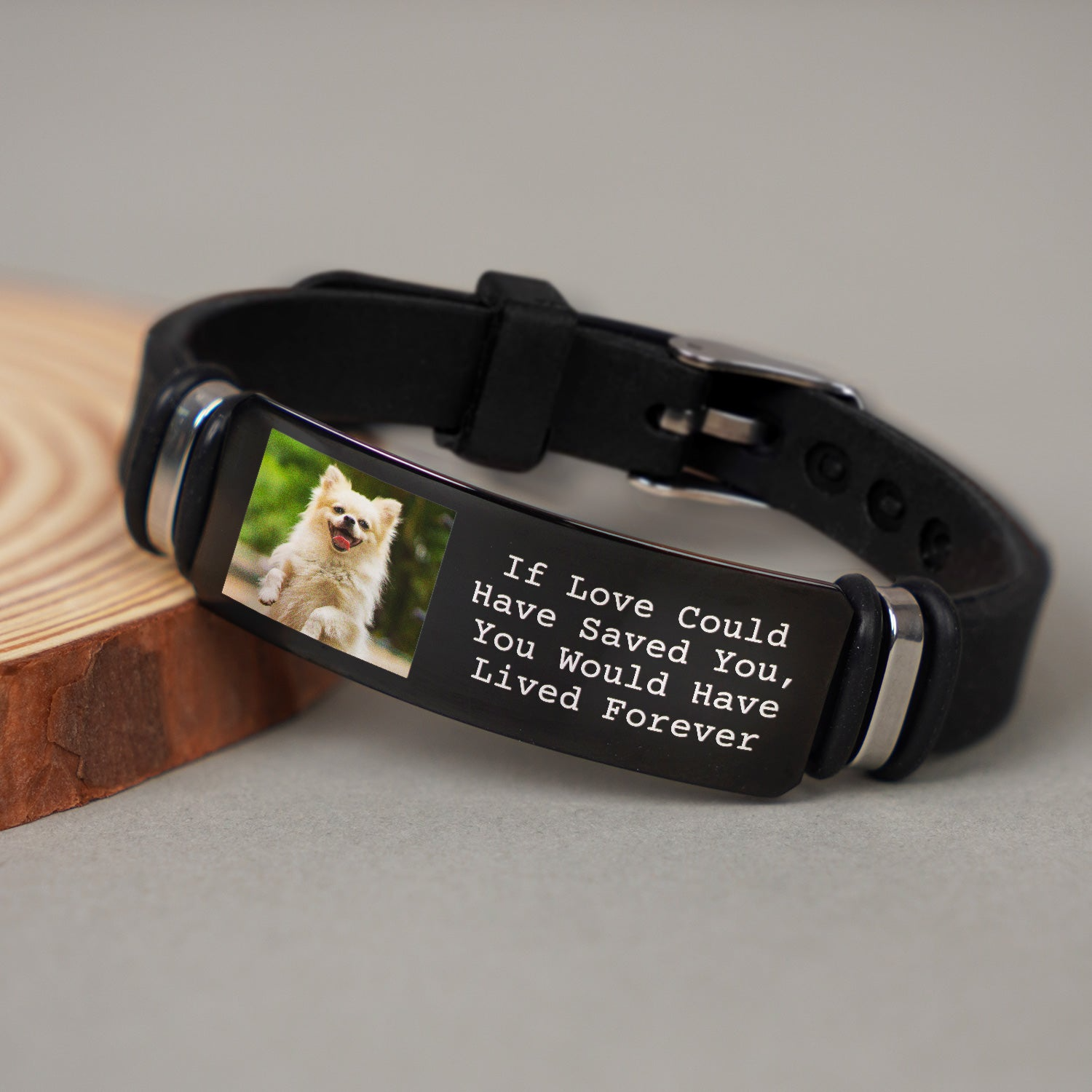 Custom Photo Forever In My Heart - Personalized Bracelet - Memorial Gift For Dog Lovers, Cat Lovers, Pet Lovers