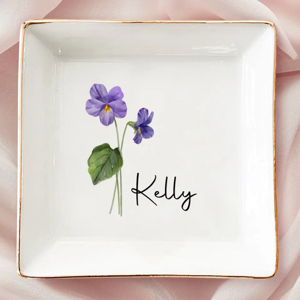 Friends Are Flowers That Never Fade - Personalized Jewelry Dish - Mother's Day Gift, Wedding Gift, Bridesmaid Gift For Her, Besties,  Best Friends, Sisters