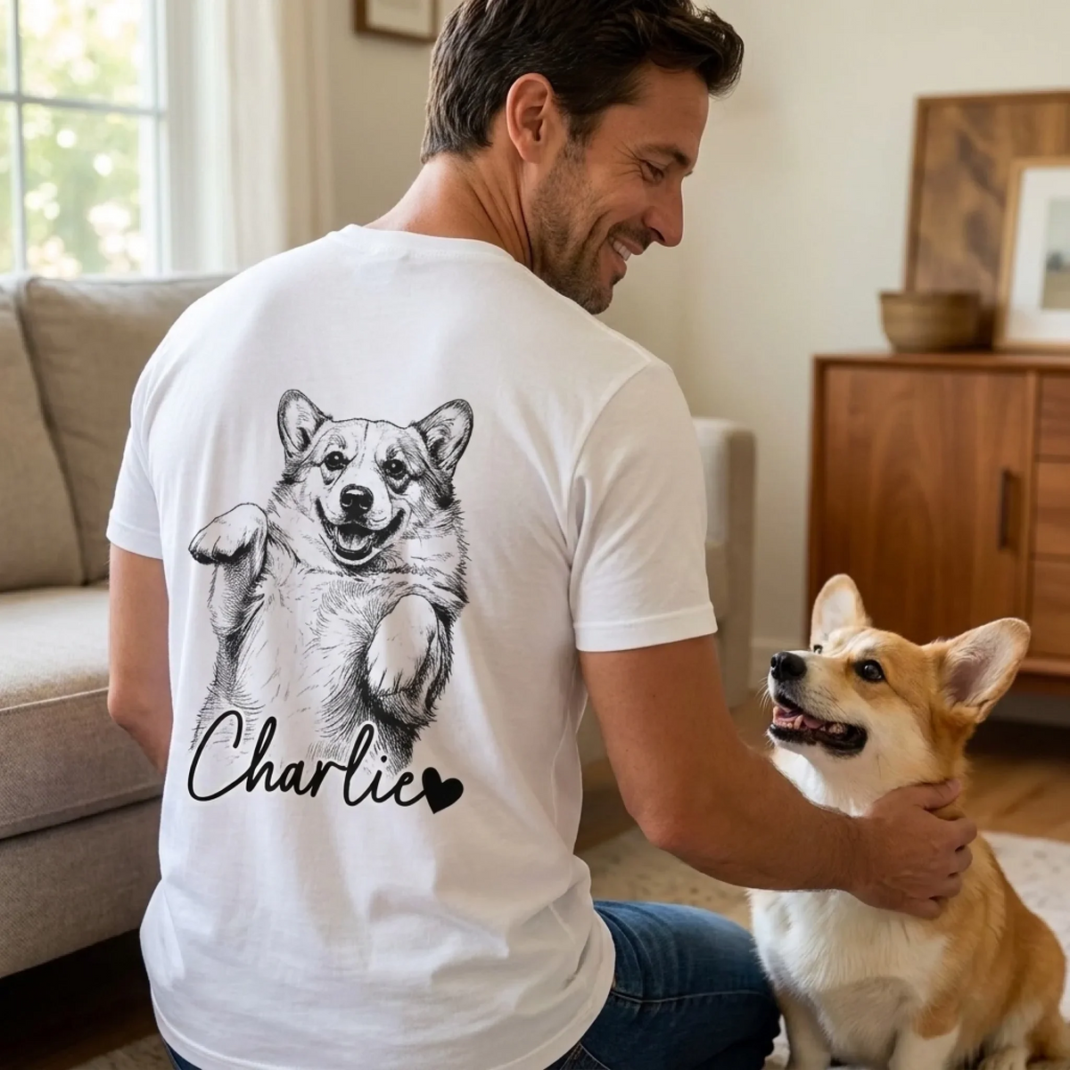Custom Photo Furry Friends Forever - Personalized Custom T Shirt - Gifts For Dog Cat Lovers, Dog Dad And Mom, Cat Owners
