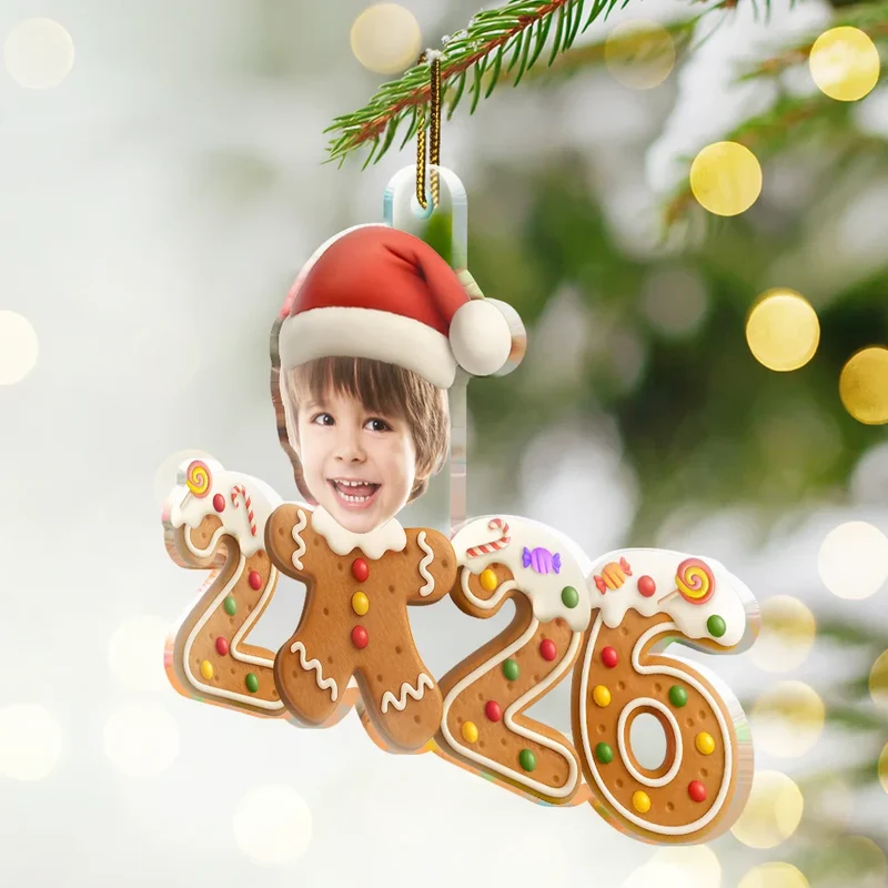 Custom Photo Gingerbread Funny Baby First Christmas - Personalized Custom Shaped Acrylic Ornament - Babies 1st Christmas Gifts