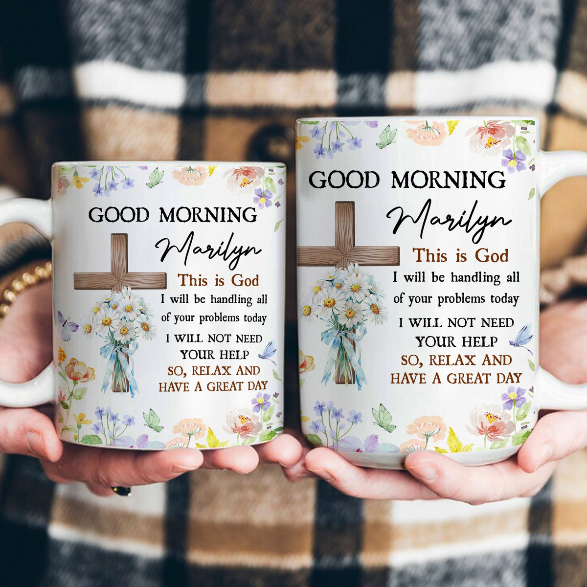 Good Morning This Is God - Personalized Custom Mug - Christian Gift, Bible Verses