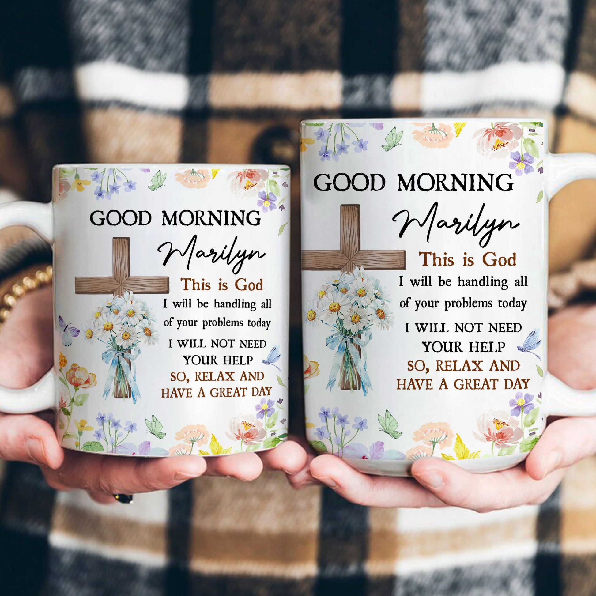 Good Morning This Is God - Personalized Custom Mug - Christian Gift, Bible Verses