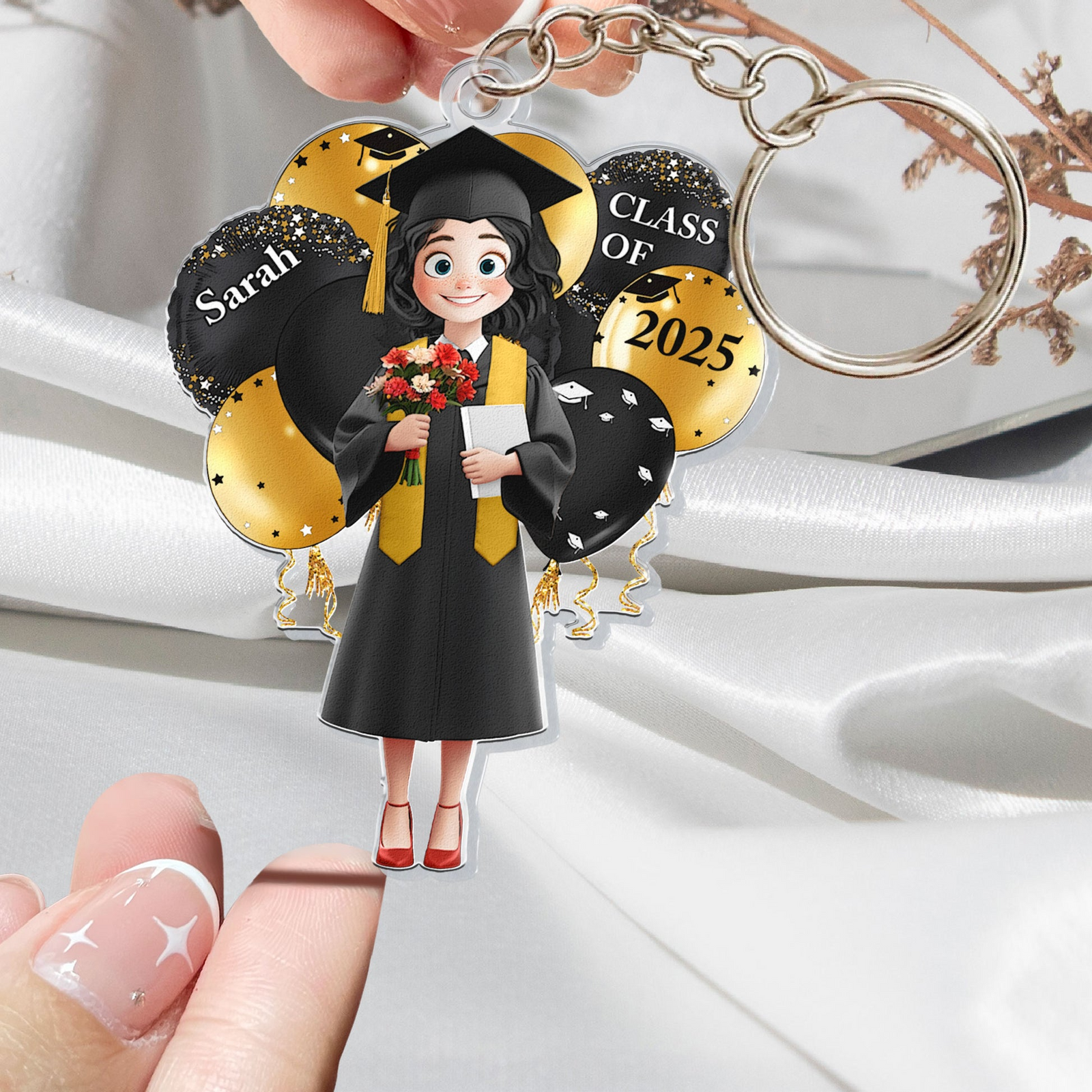 Graduation Celebration - Personalized Acrylic Keychain - Gift For Her/Him, Daughter/Son, Grad Ceremony, Commencement