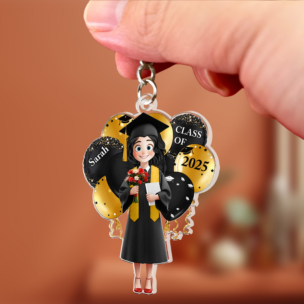 Graduation Celebration - Personalized Acrylic Keychain - Gift For Her/Him, Daughter/Son, Grad Ceremony, Commencement