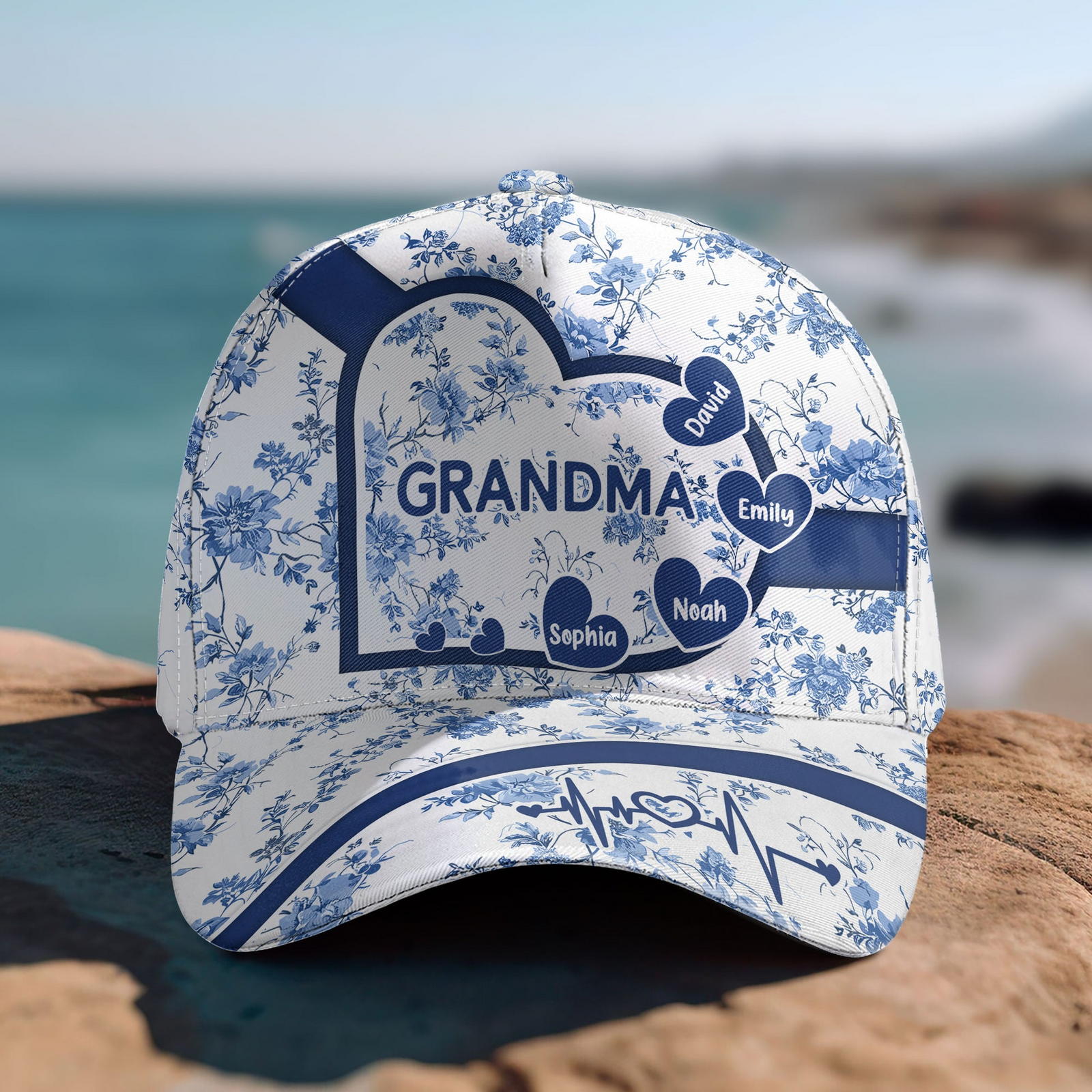 Grandma Floral Version - Personalized Classic Cap - Gift for Mom, Grandma, Nana, Grammy