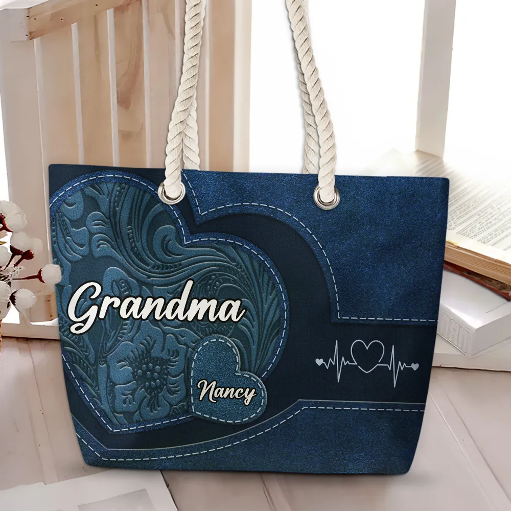 Custom Beach Bag with Kid's Name/little Sweethearts – Personalized Gift for Mom, Wife, or Grandma | Birthday, Mother's Day or any occasion