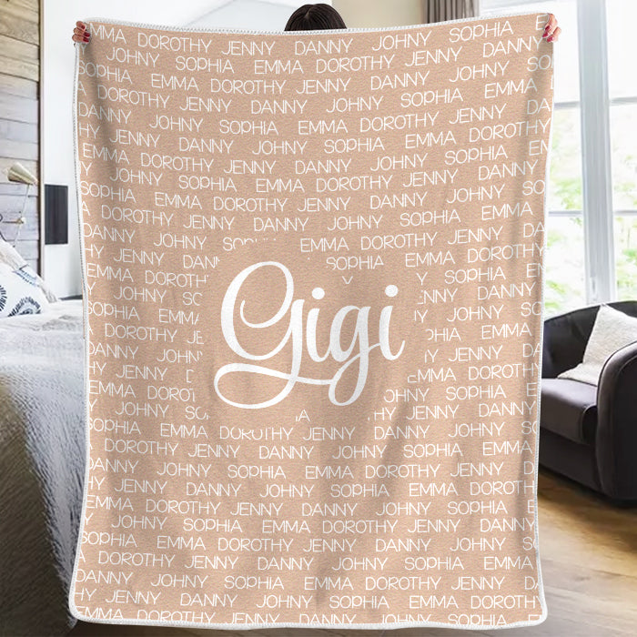 Warm and Cozy Family Blanket - Personalized Custom Blanket - Gift For Grandparents, Grandma, Grandpa