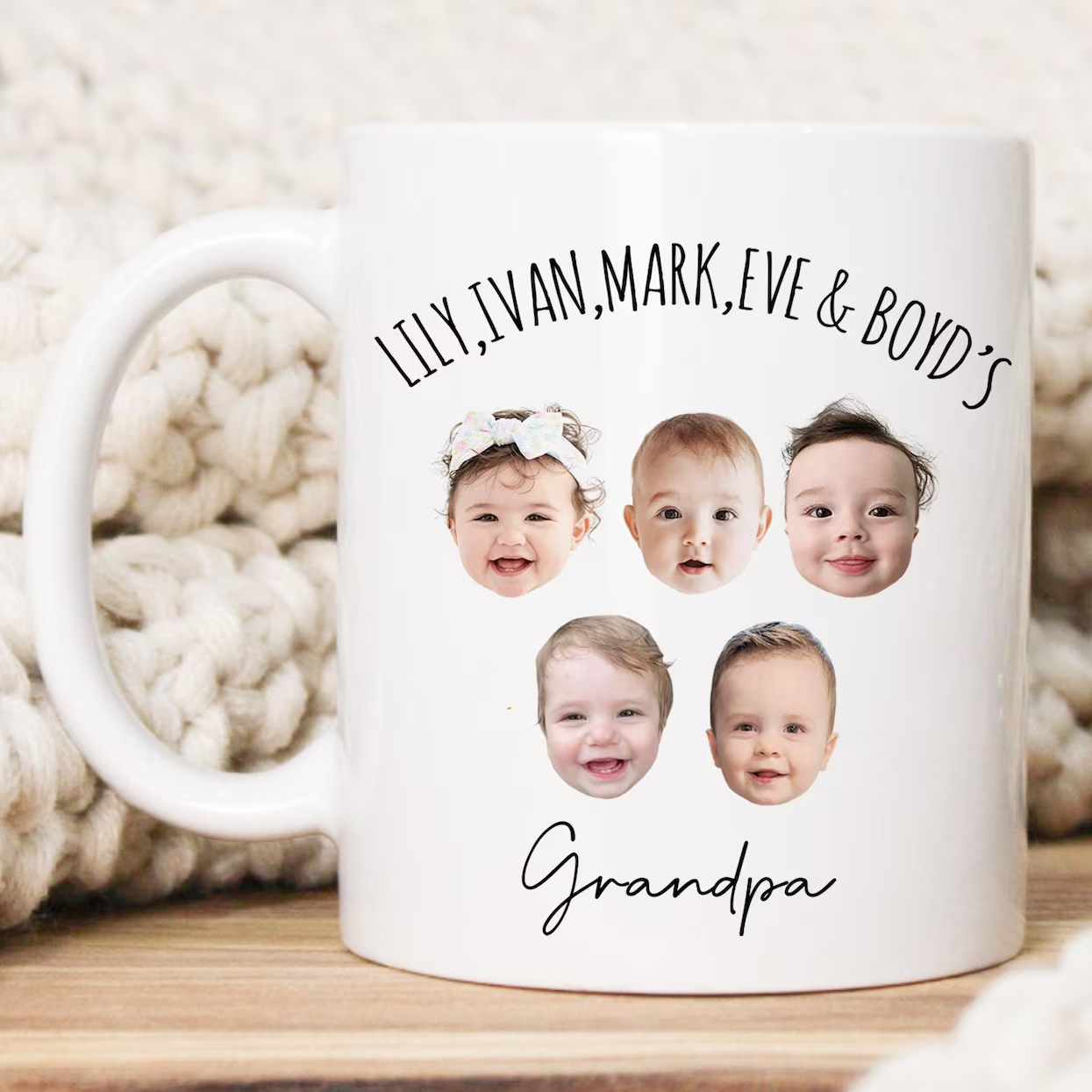 Custom Photo Baby Face Mug - Personalized Mug - Gift Ideas For Mom/Dad, Grandma/Grandpa