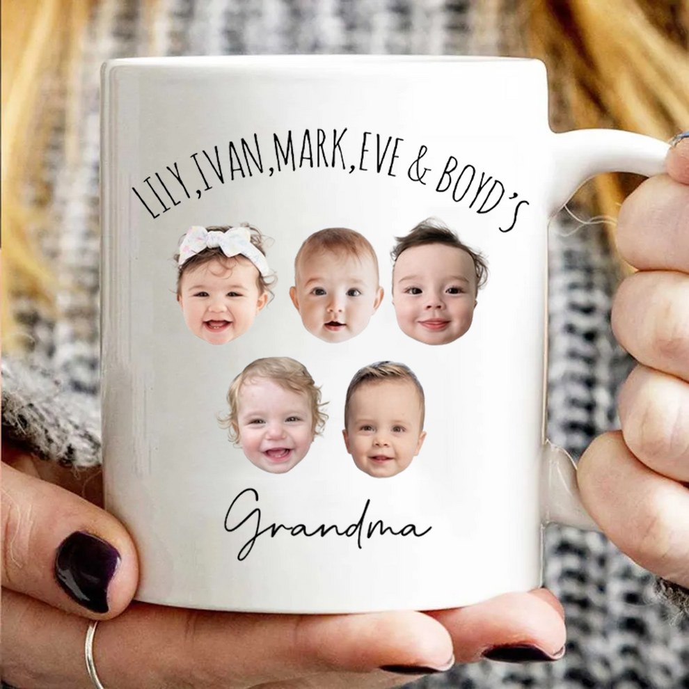 Custom Photo Baby Face Mug - Personalized Mug - Gift Ideas For Mom/Dad, Grandma/Grandpa