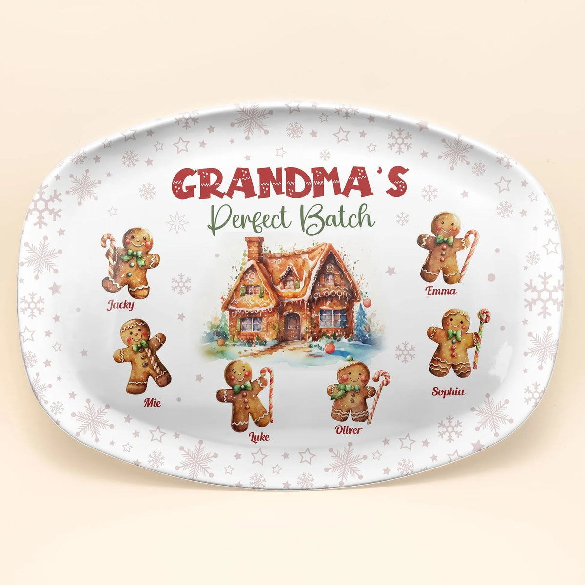 Grandma&#39;s Perfect Batch Christmas - Personalized Platter - Christmas Gift Grandma/Nana/Mimi, Mom, Grandparent
