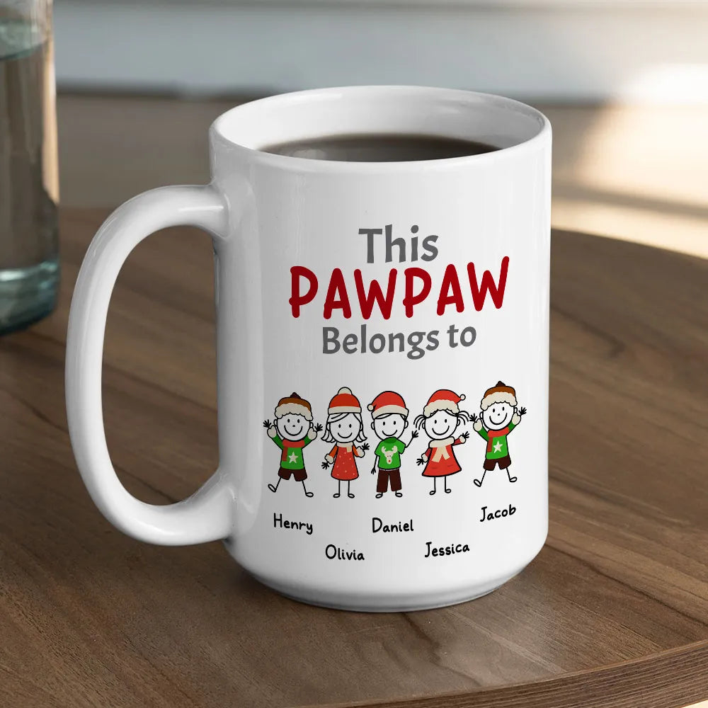 This Grandpa/Grandma Belongs To - Personalized Custom Mug - Christmas Gift For Grandpa/Grandma, Mom/Dad