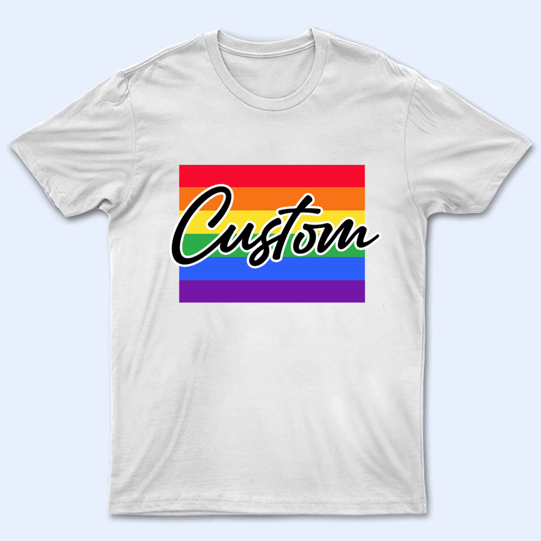 Custom Photo Love Is Love Pride Flag LGBT Couple t-shirt, alternate view 2