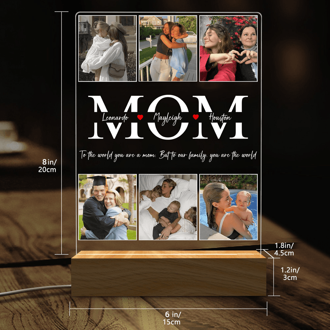 Best Mom Ever personalized led light, alternate view 2
