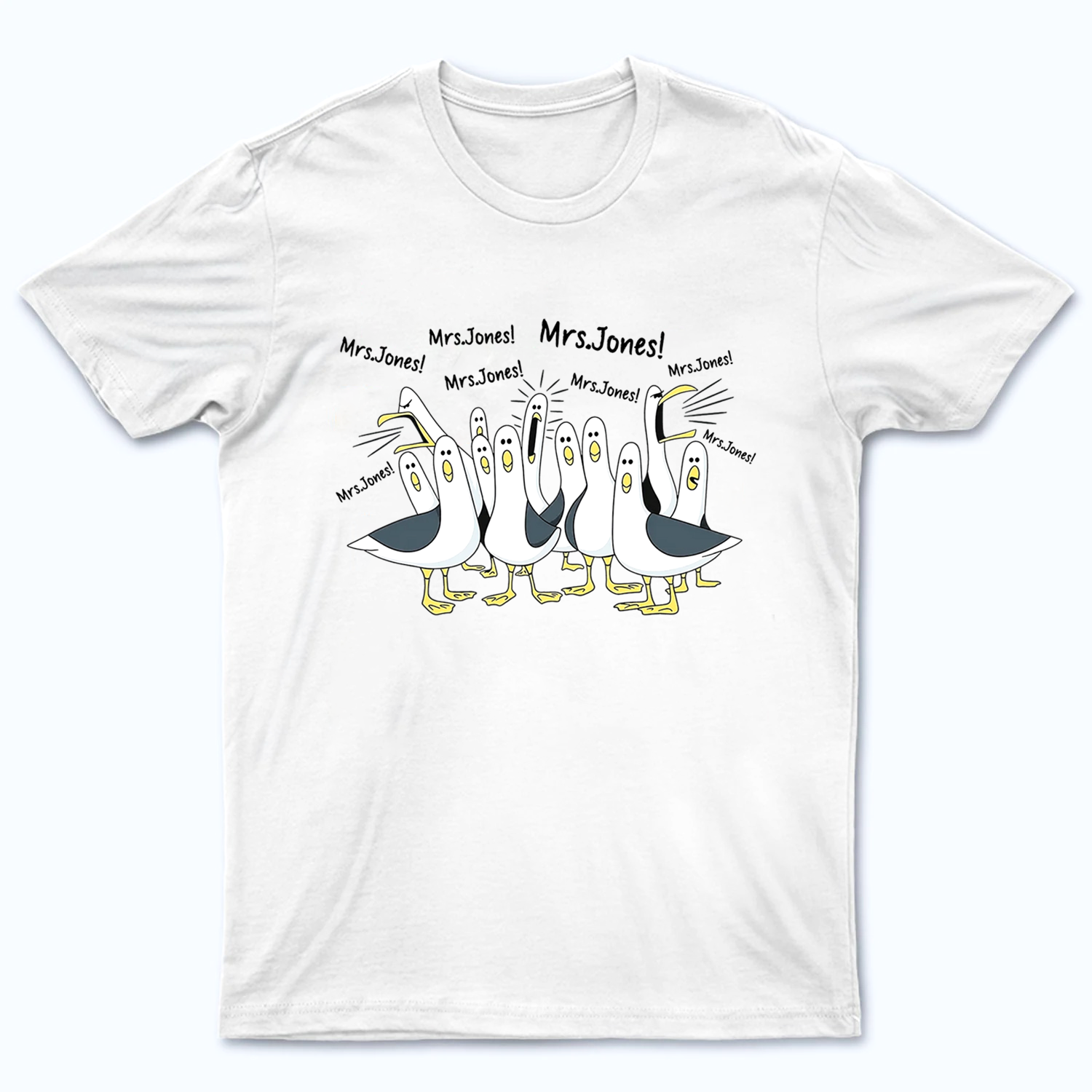 Funny Seagulls Calling Teacher - Personalized Custom Shirt - Back To School Gift For Teachers, Educators