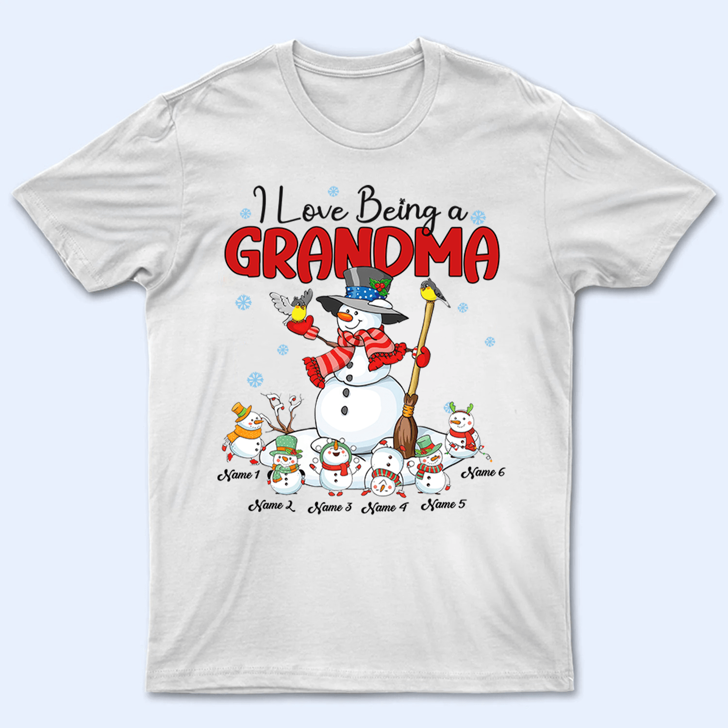 I Love Being A Grandma Christmas - Personalized Custom T Shirt - Birthday, Loving, Funny Gift for Grandma/Nana/Mimi, Mom, Wife, Grandparent - Suzitee Store