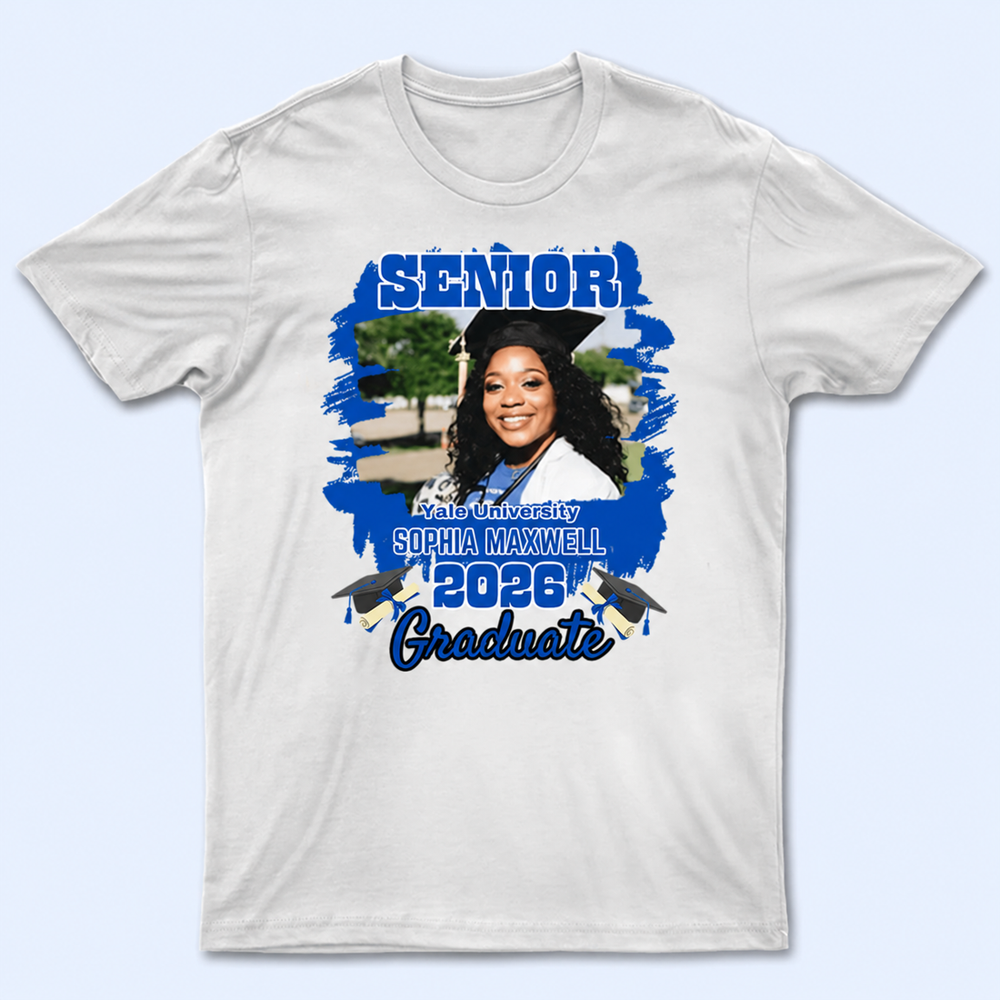 Custom Photo Graduation Senior 2026 t-shirt, alternate view 2