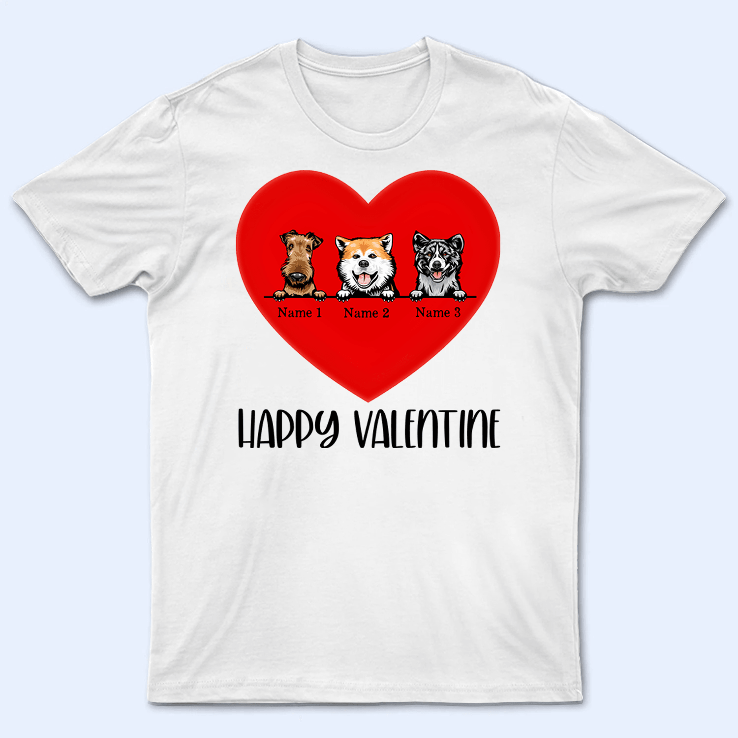 All Heart For My Dogs - Personalized Custom T Shirt - Birthday, Loving, Funny Gift For Dog Dad, Dog Owner, Dog Lovers - Suzitee Store